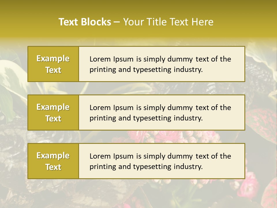A Bunch Of Plants That Are In The Grass PowerPoint Template