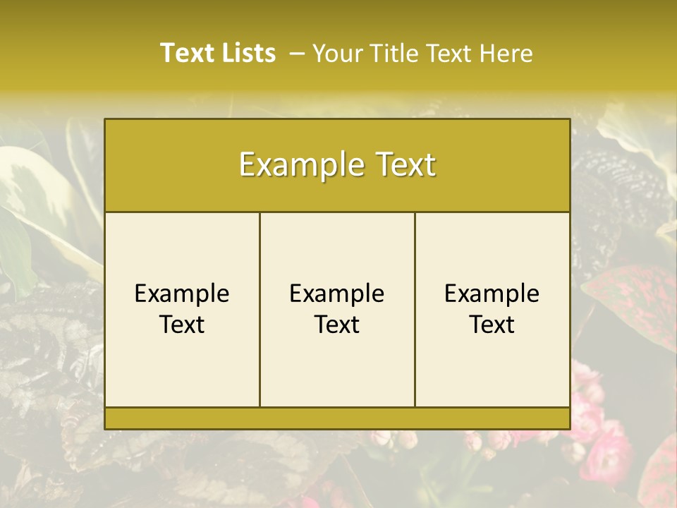 A Bunch Of Plants That Are In The Grass PowerPoint Template