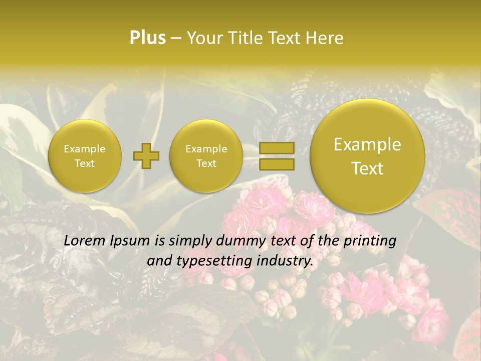 A Bunch Of Plants That Are In The Grass PowerPoint Template