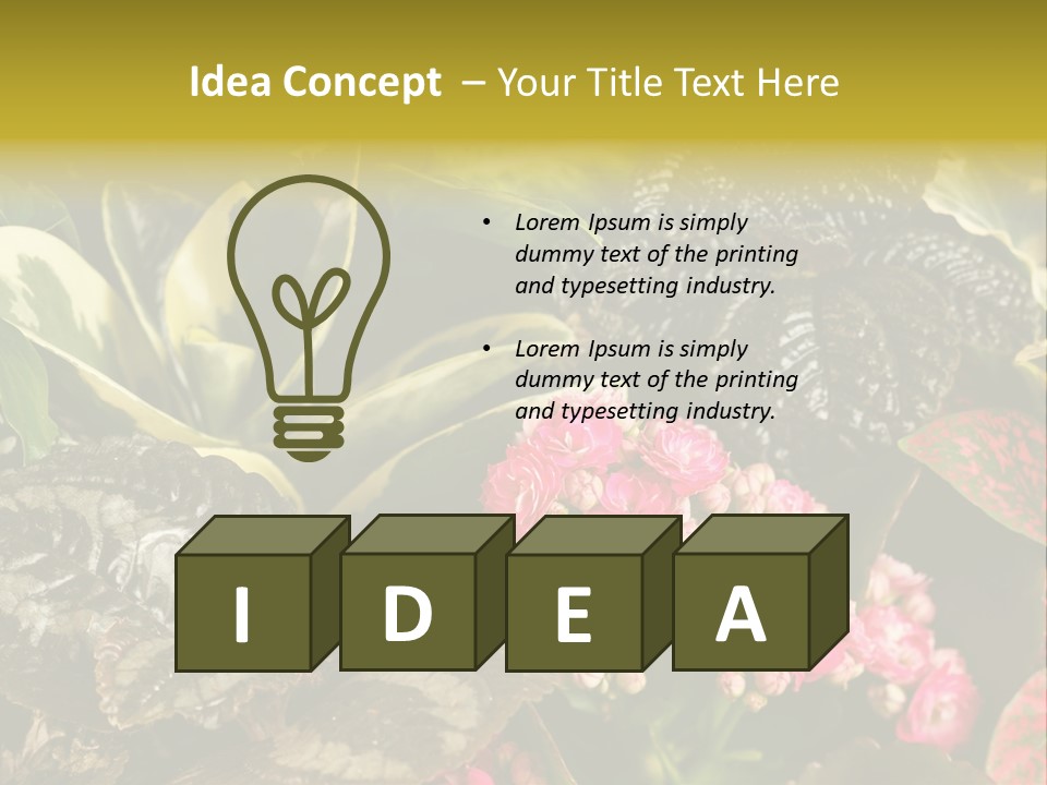 A Bunch Of Plants That Are In The Grass PowerPoint Template