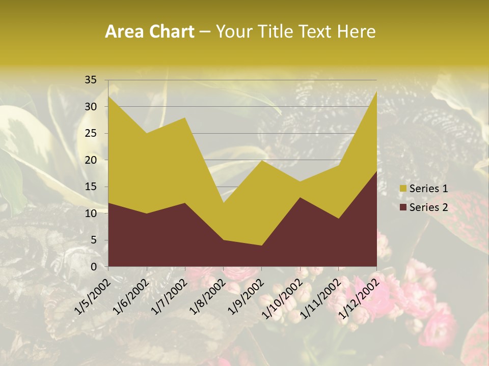 A Bunch Of Plants That Are In The Grass PowerPoint Template