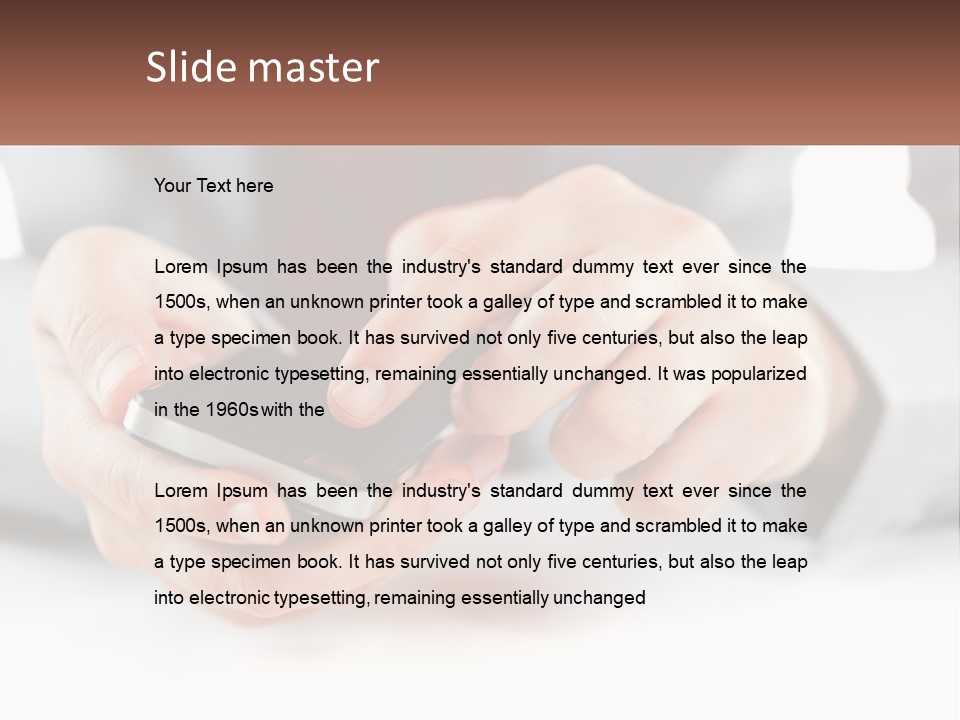 A Person Holding A Cell Phone In Their Hands PowerPoint Template