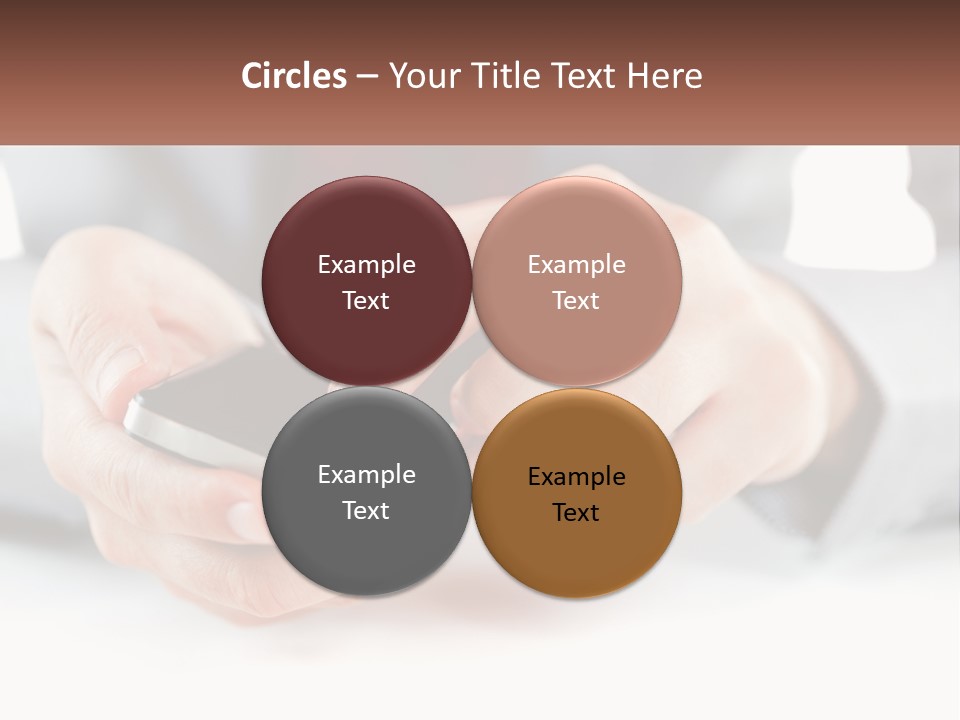 A Person Holding A Cell Phone In Their Hands PowerPoint Template