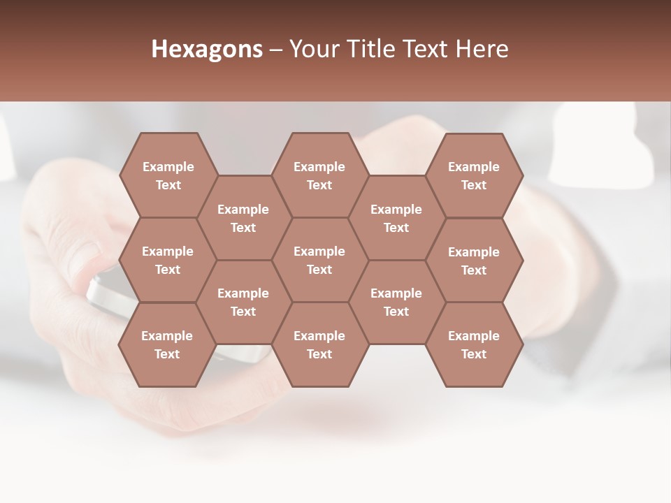 A Person Holding A Cell Phone In Their Hands PowerPoint Template