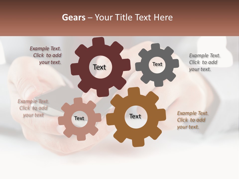 A Person Holding A Cell Phone In Their Hands PowerPoint Template