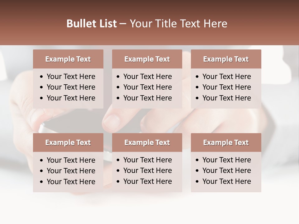 A Person Holding A Cell Phone In Their Hands PowerPoint Template