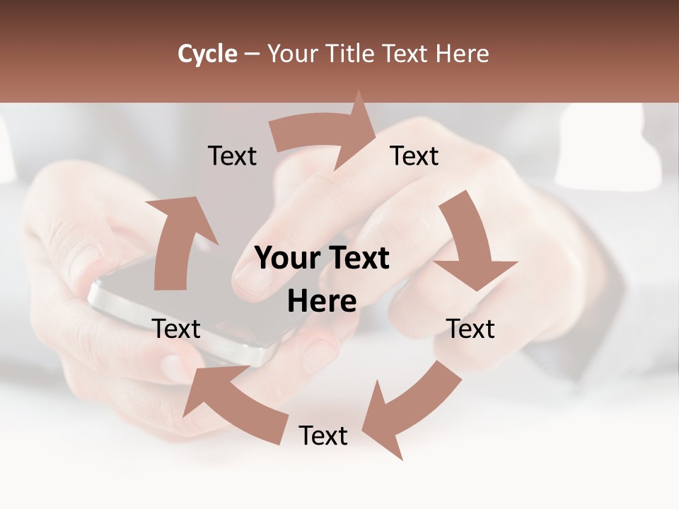 A Person Holding A Cell Phone In Their Hands PowerPoint Template