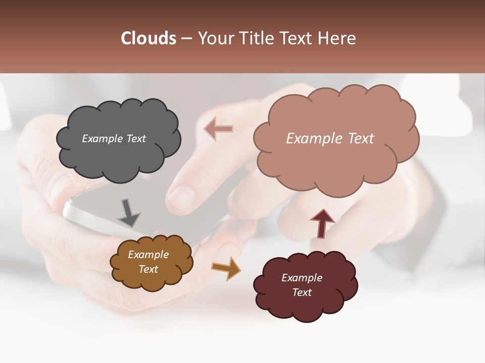 A Person Holding A Cell Phone In Their Hands PowerPoint Template