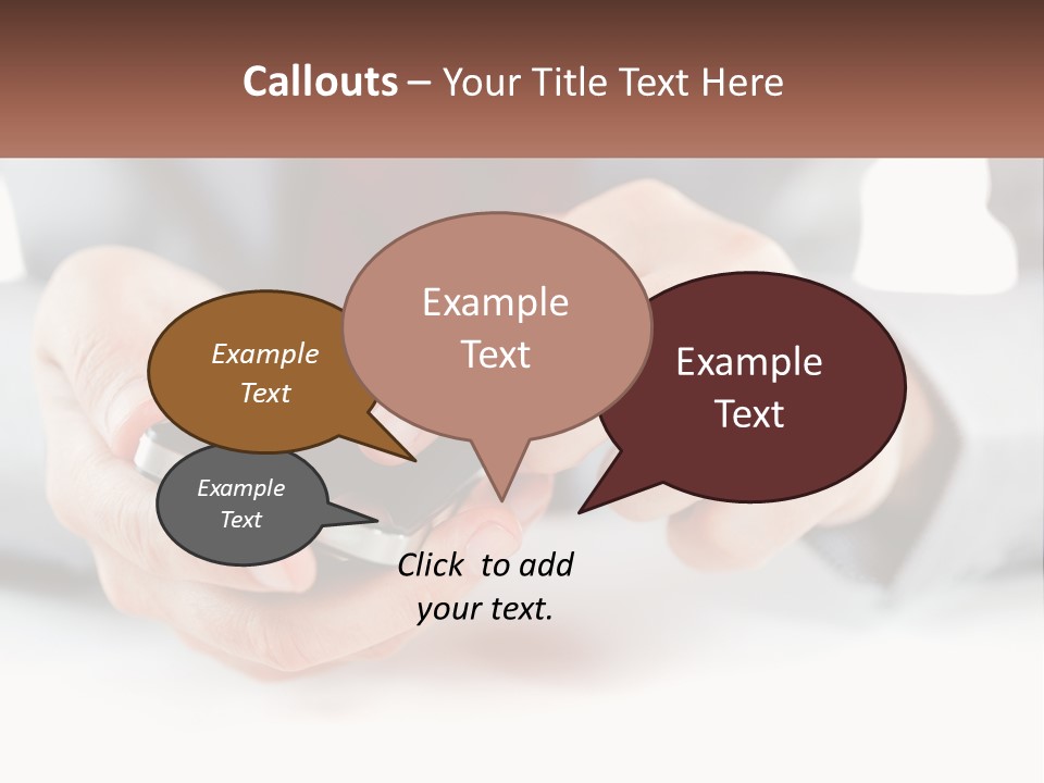 A Person Holding A Cell Phone In Their Hands PowerPoint Template