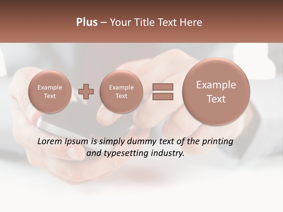 A Person Holding A Cell Phone In Their Hands PowerPoint Template