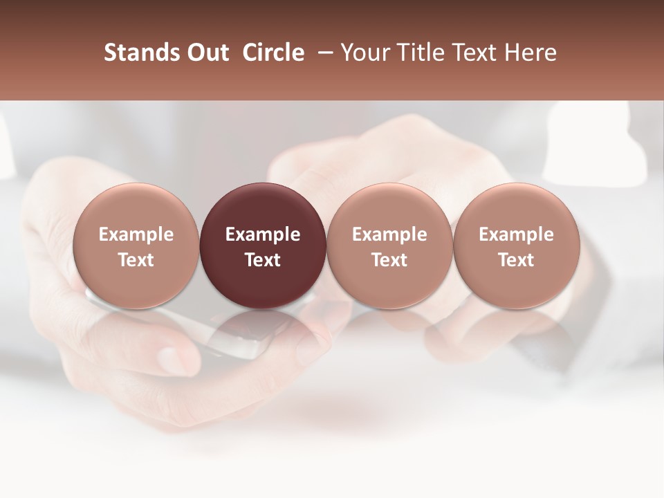 A Person Holding A Cell Phone In Their Hands PowerPoint Template