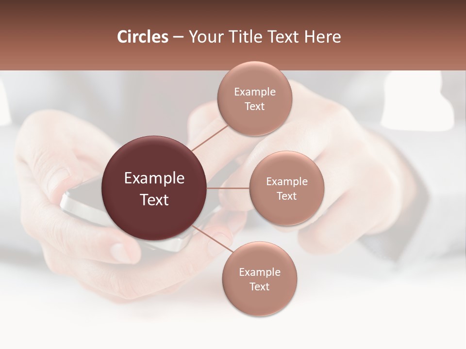 A Person Holding A Cell Phone In Their Hands PowerPoint Template