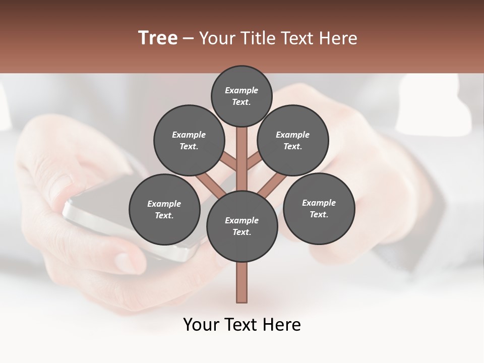 A Person Holding A Cell Phone In Their Hands PowerPoint Template