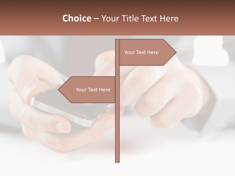 A Person Holding A Cell Phone In Their Hands PowerPoint Template