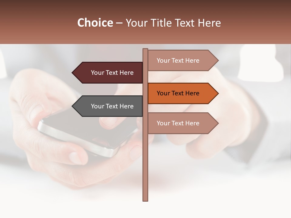 A Person Holding A Cell Phone In Their Hands PowerPoint Template