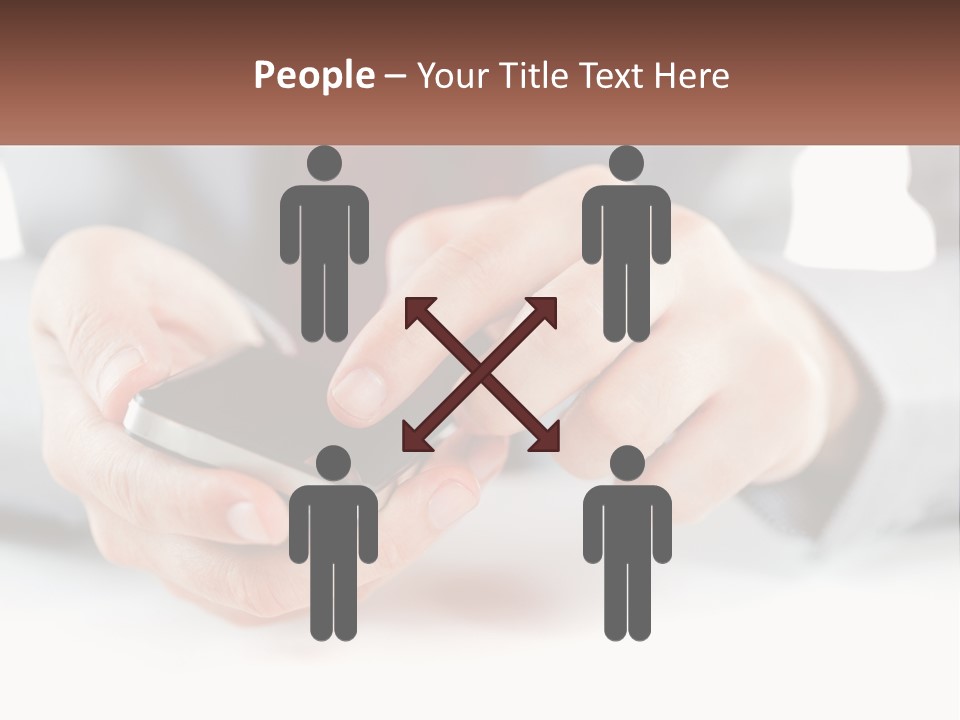 A Person Holding A Cell Phone In Their Hands PowerPoint Template