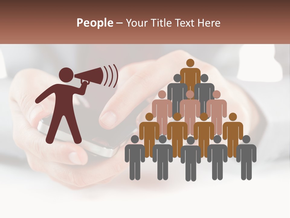 A Person Holding A Cell Phone In Their Hands PowerPoint Template