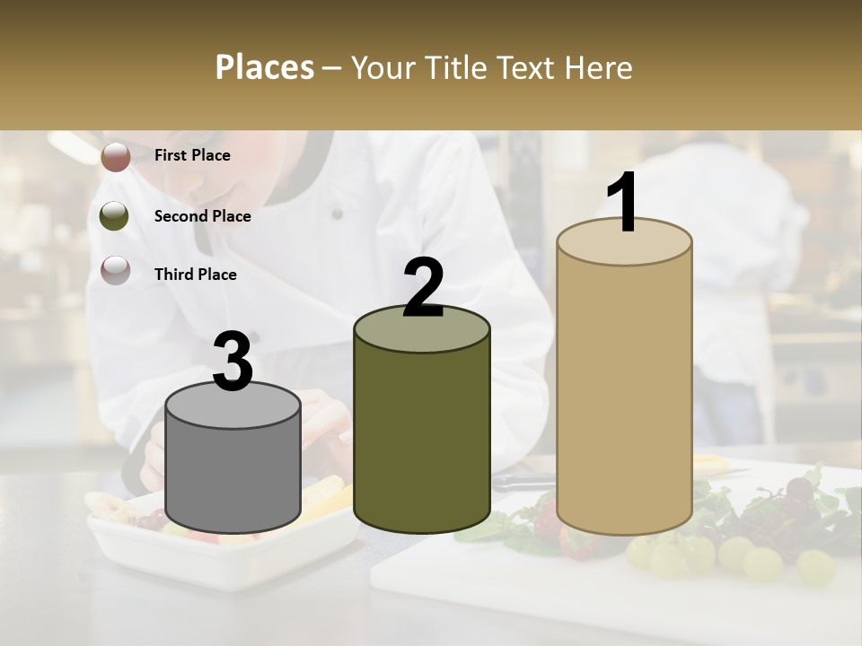 A Woman In A Chef's Hat Is Preparing Food PowerPoint Template