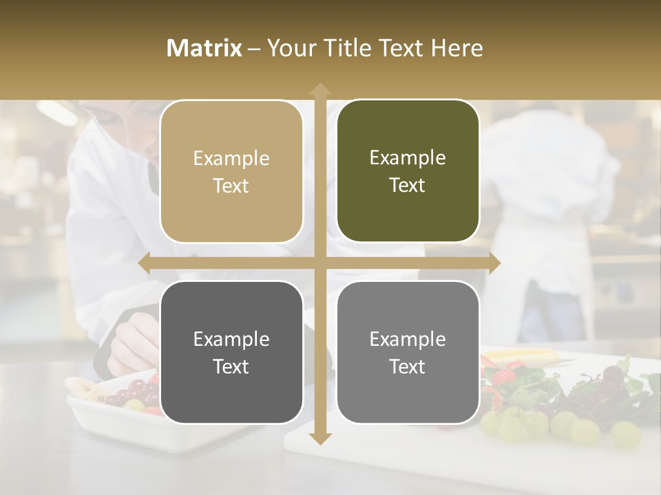 A Woman In A Chef's Hat Is Preparing Food PowerPoint Template