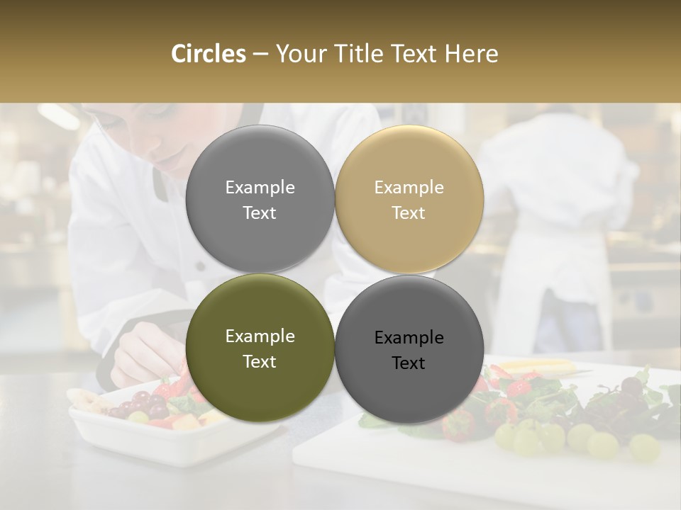 A Woman In A Chef's Hat Is Preparing Food PowerPoint Template