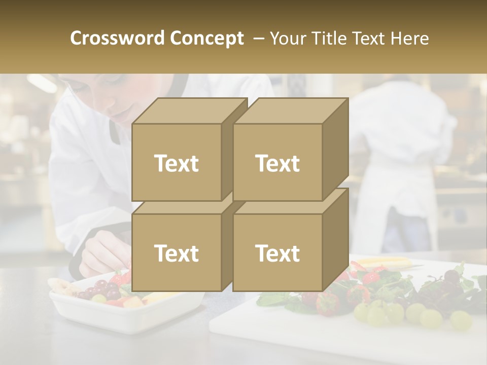 A Woman In A Chef's Hat Is Preparing Food PowerPoint Template