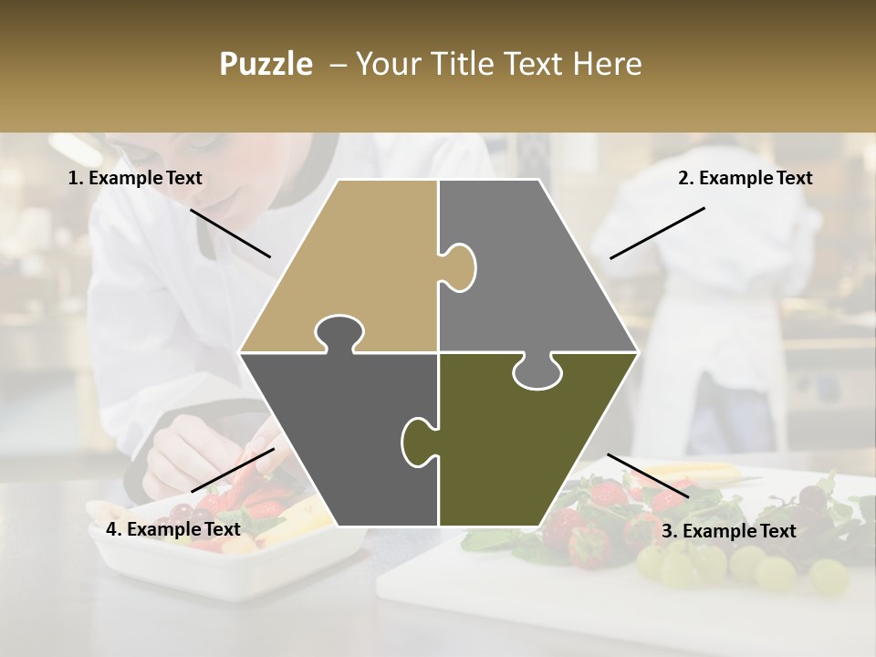 A Woman In A Chef's Hat Is Preparing Food PowerPoint Template