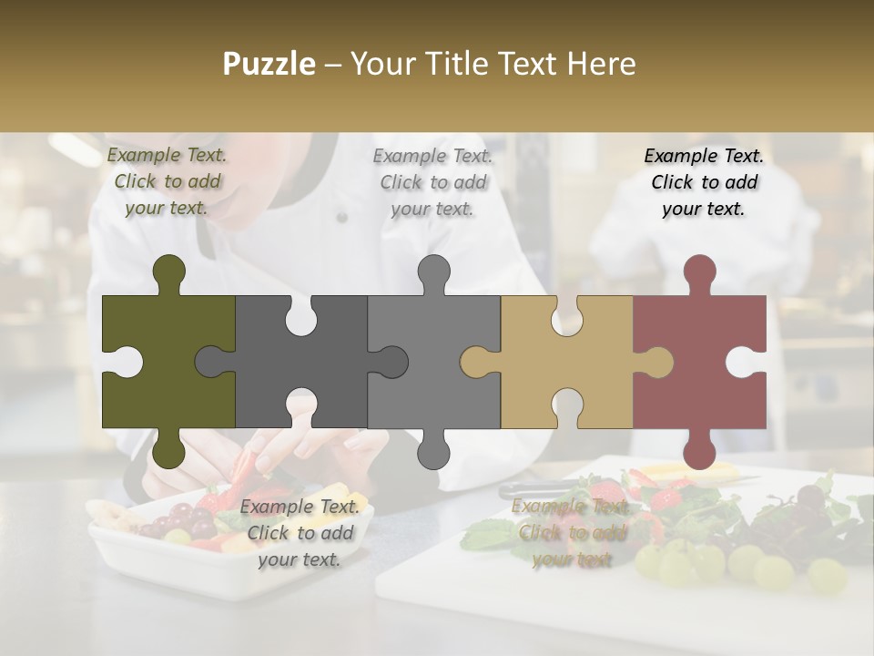 A Woman In A Chef's Hat Is Preparing Food PowerPoint Template
