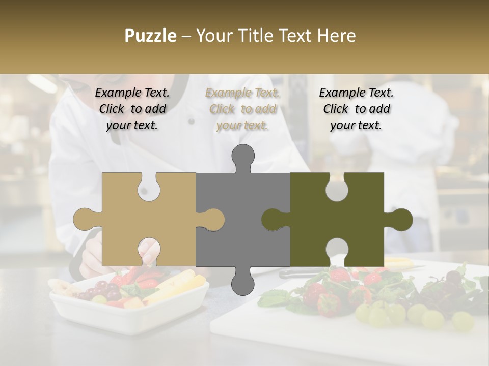 A Woman In A Chef's Hat Is Preparing Food PowerPoint Template