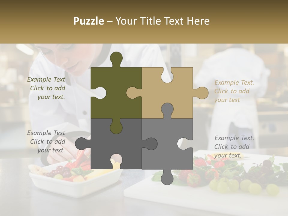 A Woman In A Chef's Hat Is Preparing Food PowerPoint Template