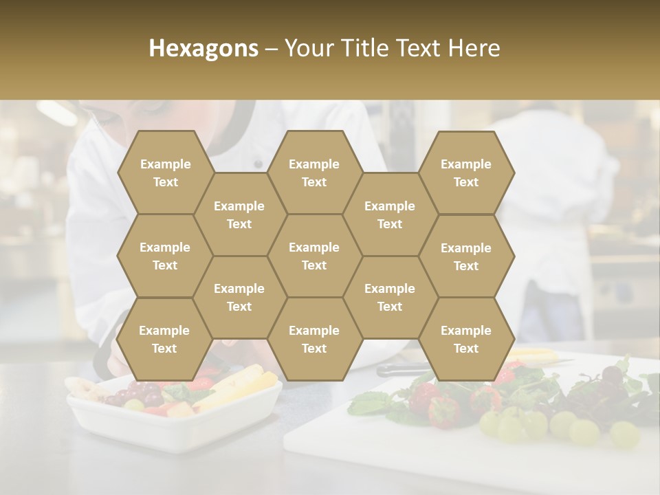 A Woman In A Chef's Hat Is Preparing Food PowerPoint Template