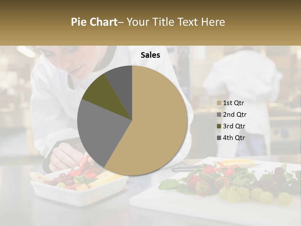 A Woman In A Chef's Hat Is Preparing Food PowerPoint Template