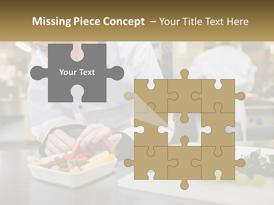 A Woman In A Chef's Hat Is Preparing Food PowerPoint Template