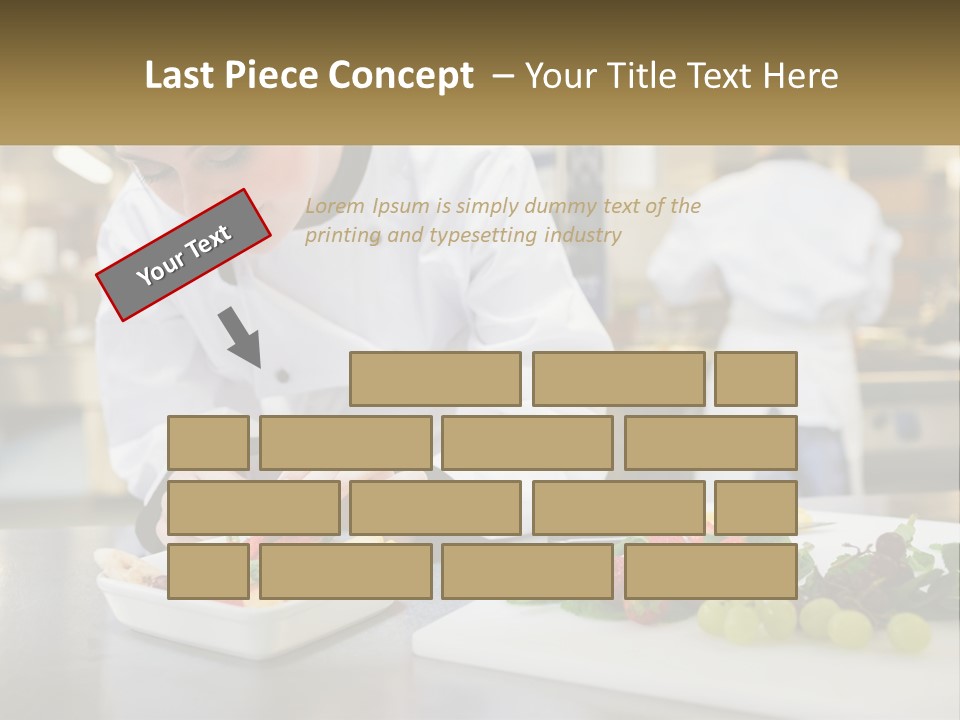 A Woman In A Chef's Hat Is Preparing Food PowerPoint Template