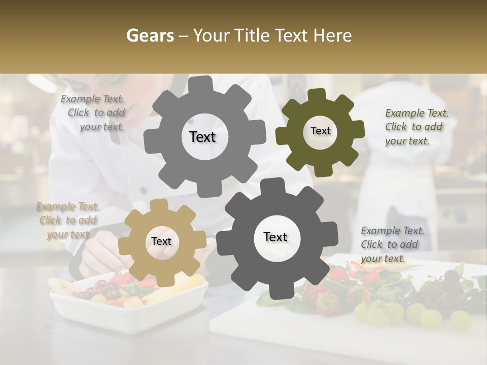 A Woman In A Chef's Hat Is Preparing Food PowerPoint Template