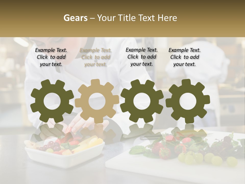 A Woman In A Chef's Hat Is Preparing Food PowerPoint Template