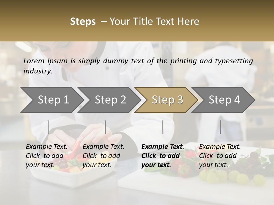 A Woman In A Chef's Hat Is Preparing Food PowerPoint Template