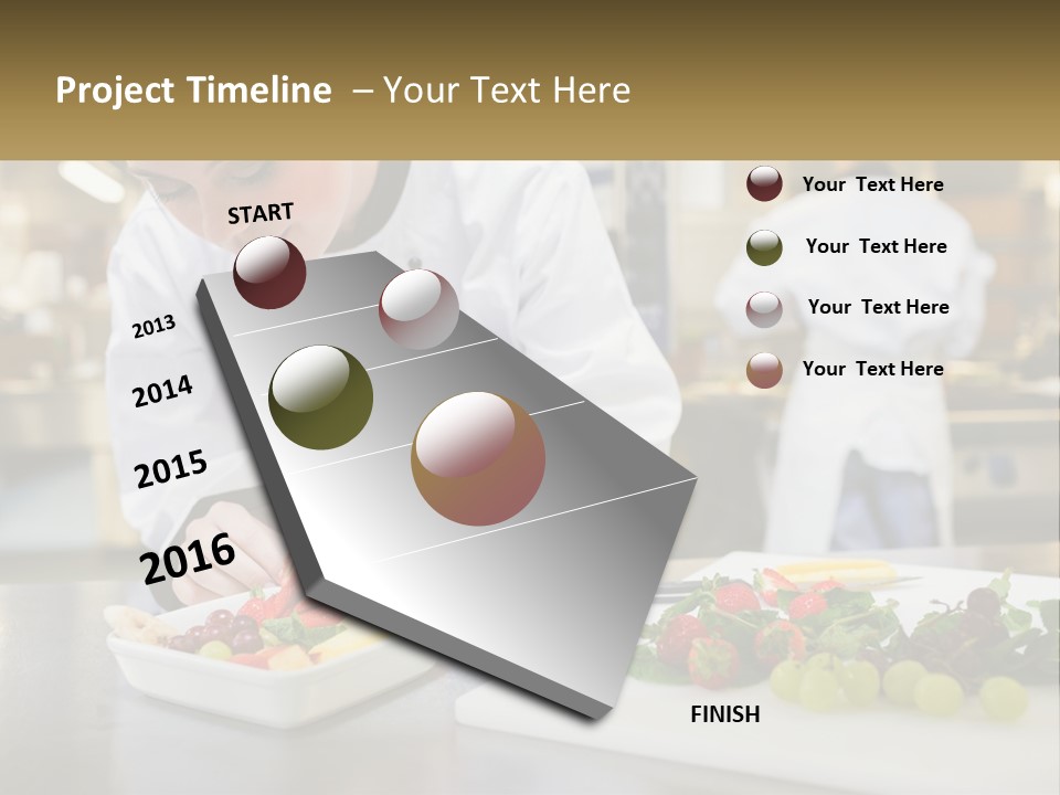 A Woman In A Chef's Hat Is Preparing Food PowerPoint Template
