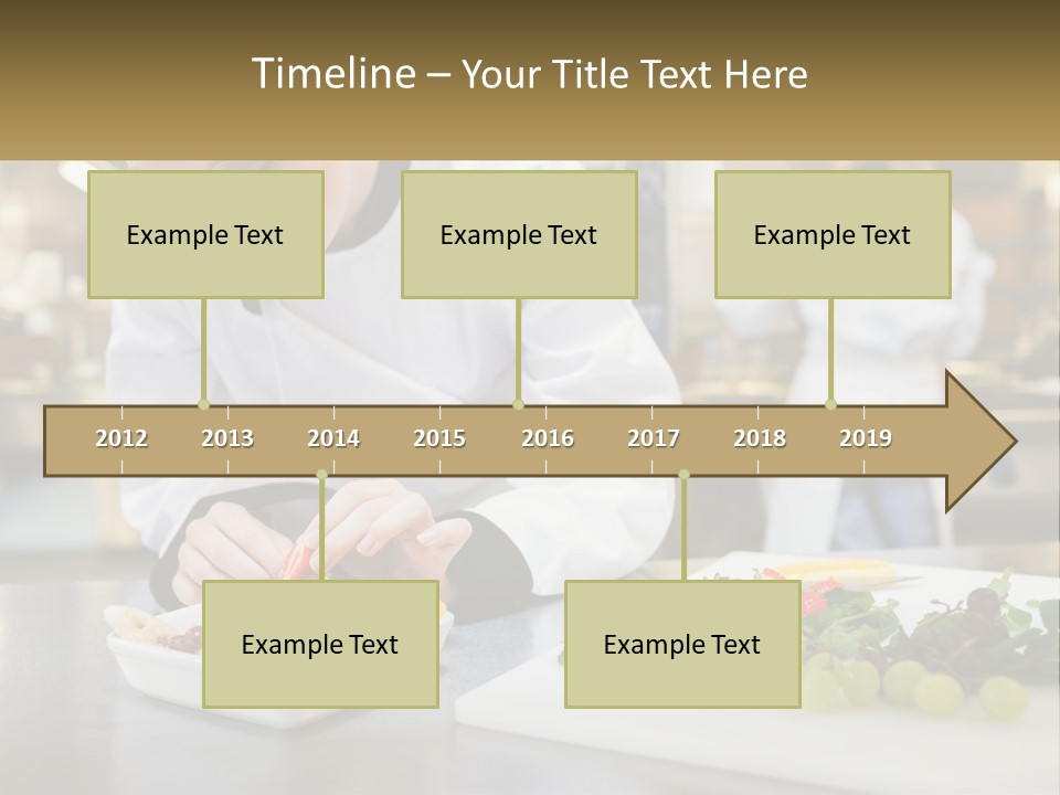 A Woman In A Chef's Hat Is Preparing Food PowerPoint Template