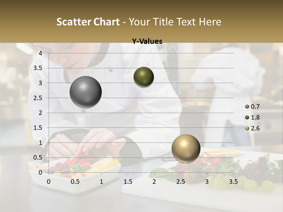 A Woman In A Chef's Hat Is Preparing Food PowerPoint Template