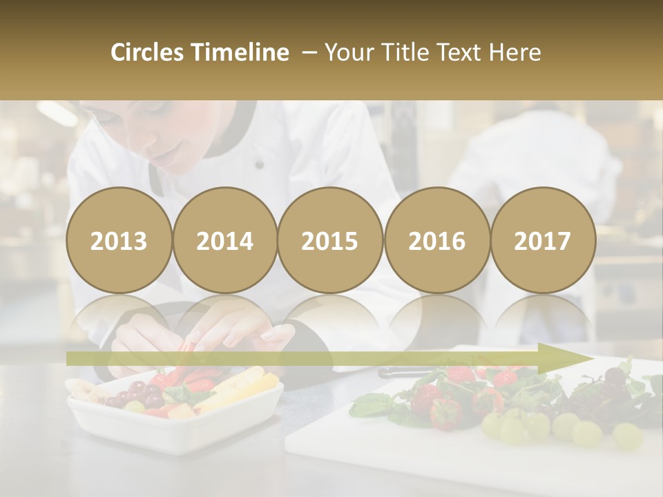 A Woman In A Chef's Hat Is Preparing Food PowerPoint Template