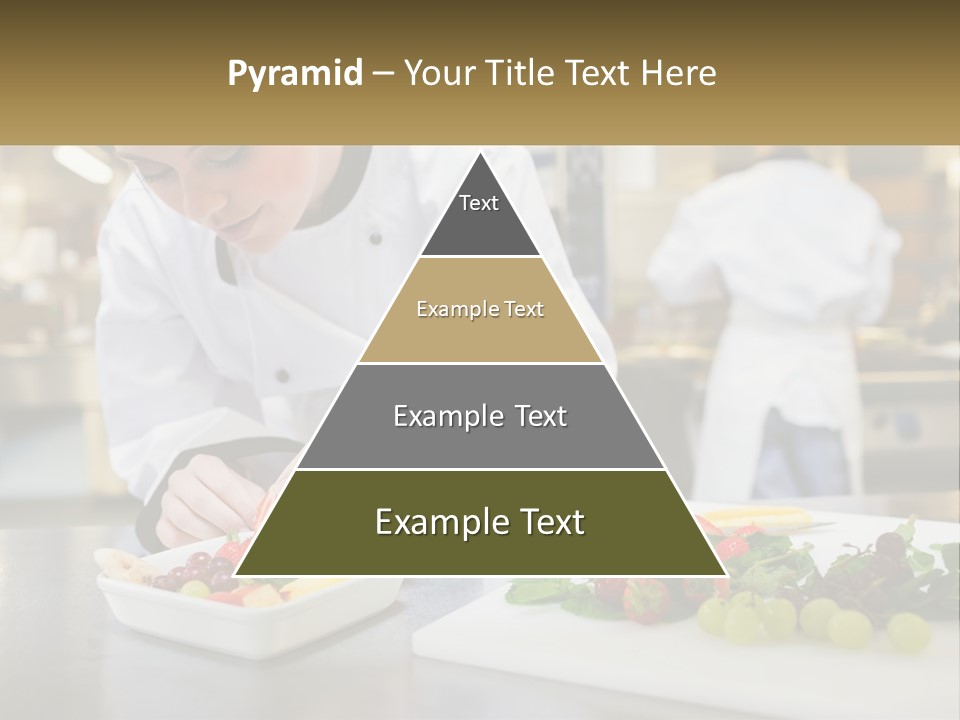A Woman In A Chef's Hat Is Preparing Food PowerPoint Template