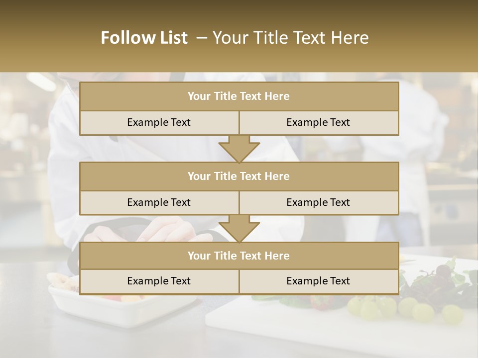 A Woman In A Chef's Hat Is Preparing Food PowerPoint Template