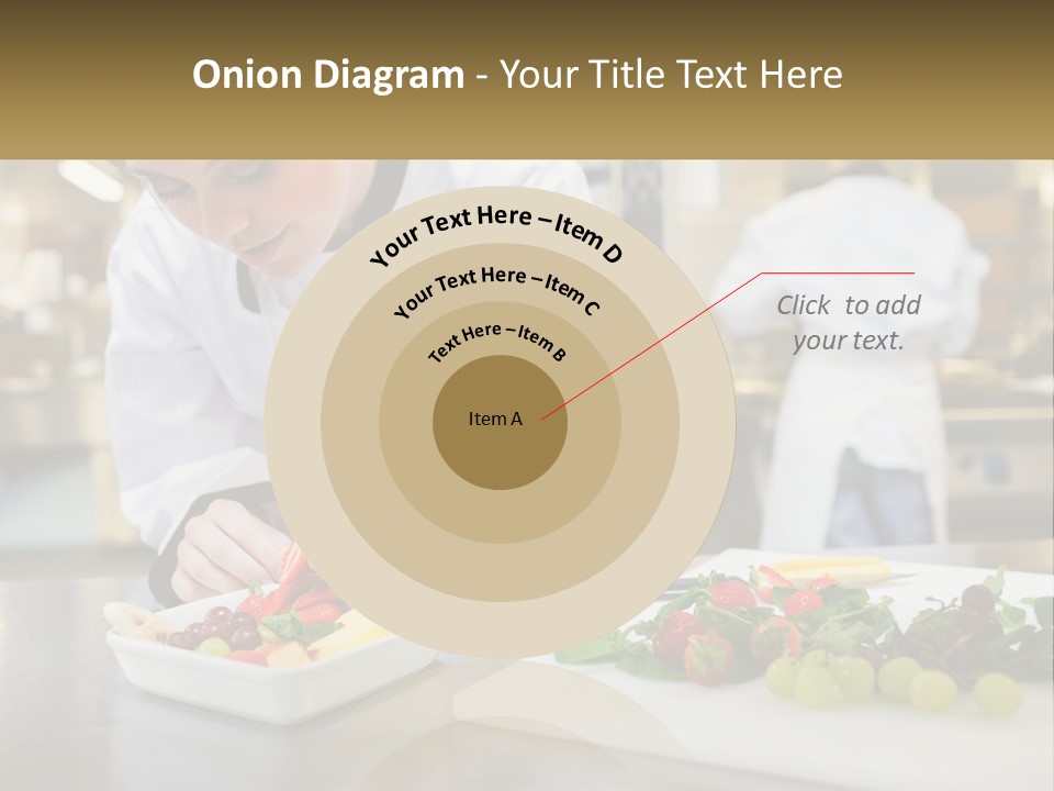 A Woman In A Chef's Hat Is Preparing Food PowerPoint Template