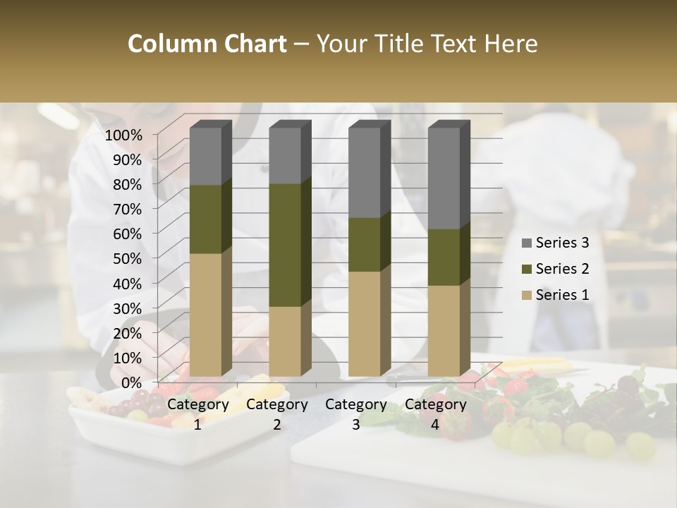 A Woman In A Chef's Hat Is Preparing Food PowerPoint Template