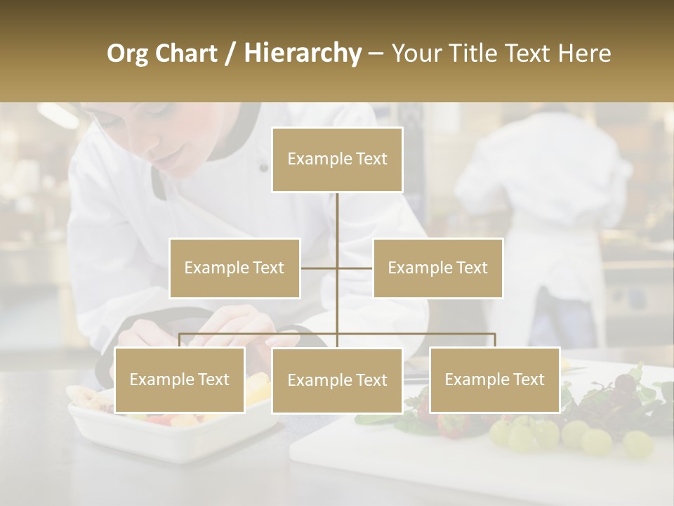 A Woman In A Chef's Hat Is Preparing Food PowerPoint Template