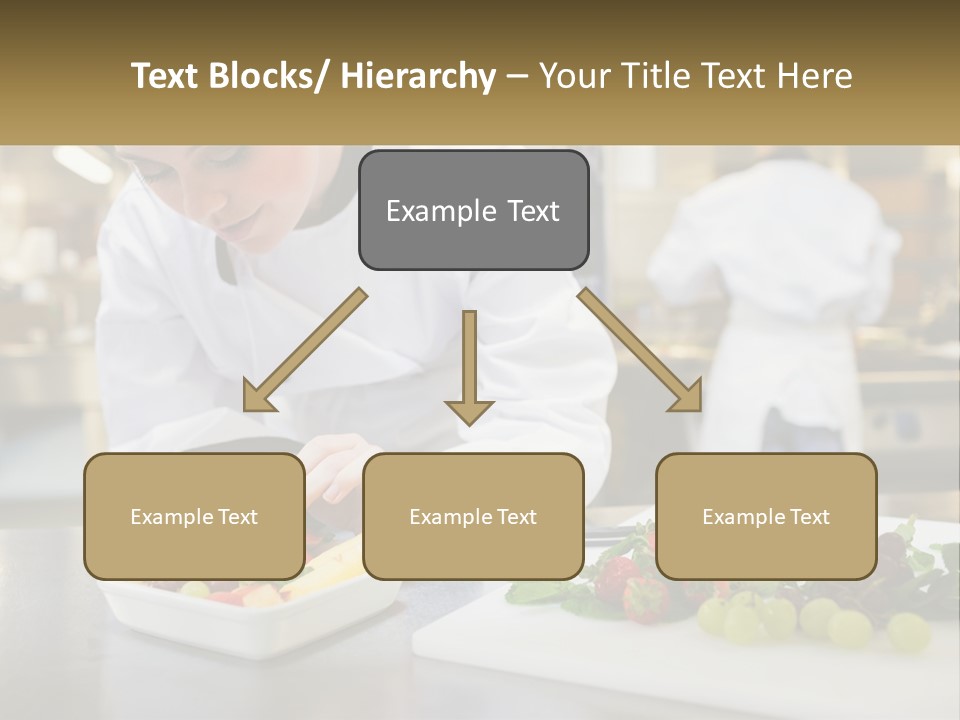 A Woman In A Chef's Hat Is Preparing Food PowerPoint Template