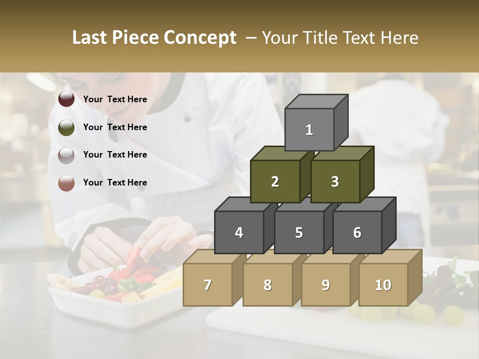 A Woman In A Chef's Hat Is Preparing Food PowerPoint Template
