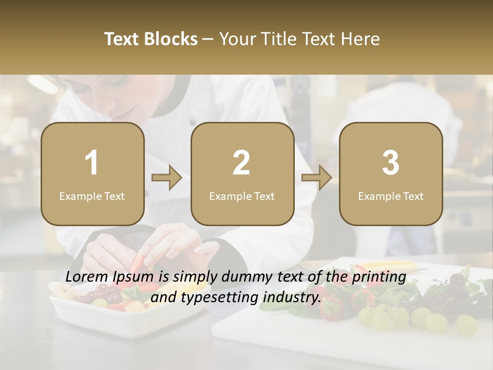 A Woman In A Chef's Hat Is Preparing Food PowerPoint Template