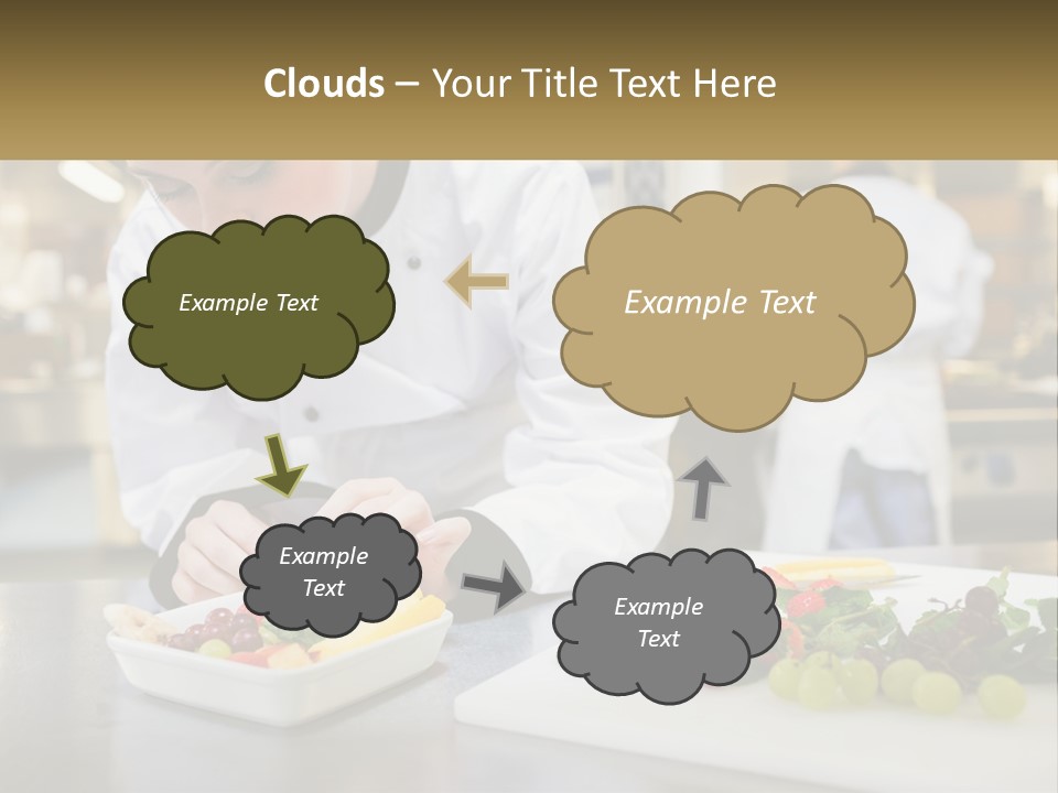 A Woman In A Chef's Hat Is Preparing Food PowerPoint Template