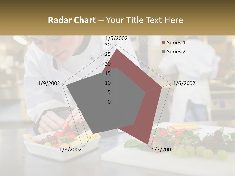 A Woman In A Chef's Hat Is Preparing Food PowerPoint Template